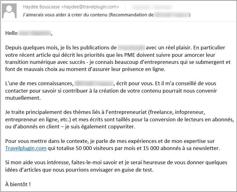Email à froid